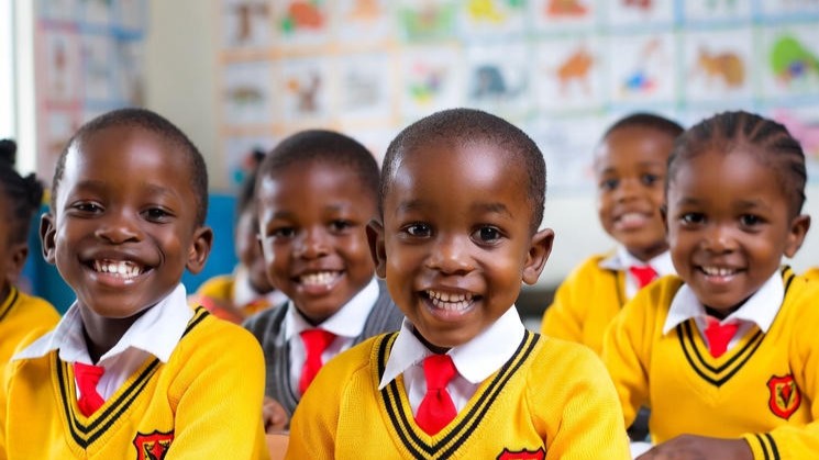 Happy children at Wanda School